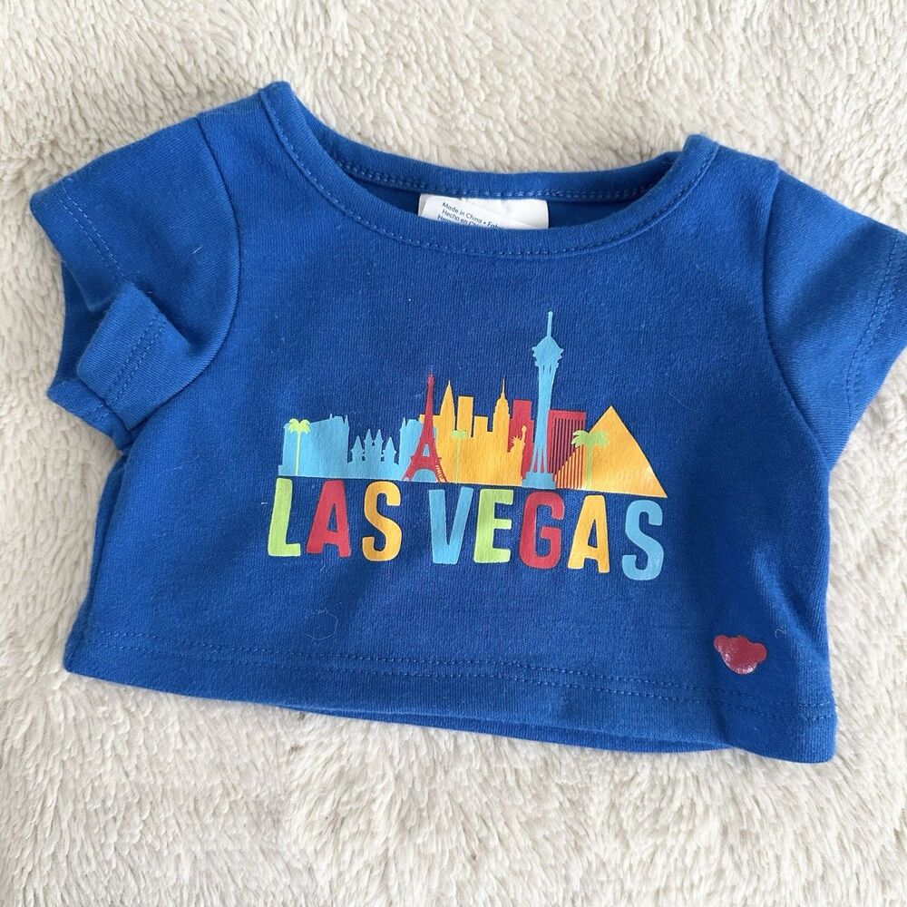 Build A Bear Workshop Blue Las Vegas T-Shirt Top Clothes